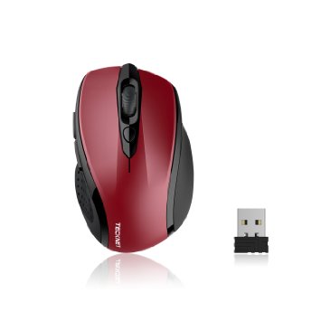 TeckNet® Pro 2.4G Wireless Mouse, Nano Receiver, 6 Buttons,24 Month Battery Life,2400 DPI 3 Adjustment Levels
