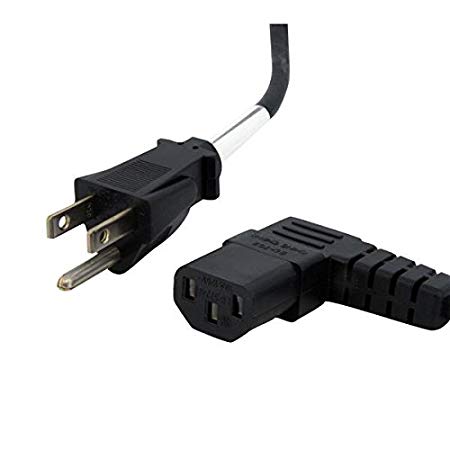 StarTech.com PXT101L10 10-Feet Standard Computer Power Cord, NEMA 5-15P to Right Angle C13