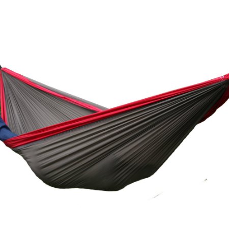 Prime Garden Portable Parachute Nylon Fabric Travel Double Hammock for Camping