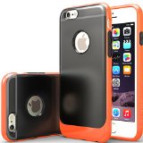 Caseology Apple iPhone 6 Case Frostback Clear Orange Matte Bumper Armor Shock Absorbent Full Button Cover