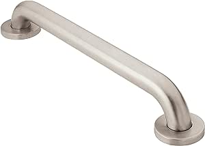 Moen Polished Stainless Bathroom Safety 24-Inch Shower Grab Bar with Concealed Screws for Handicapped or Elderly, R8924