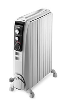 Delonghi Dragon-4 TRD4 1025T Oil Filled Radiator with Timer, 2.5 Kilowatt - White