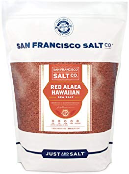 Red Alaea Hawaiian Sea Salt (5 lb. Bag - Coarse Grain) by San Francisco Salt Company