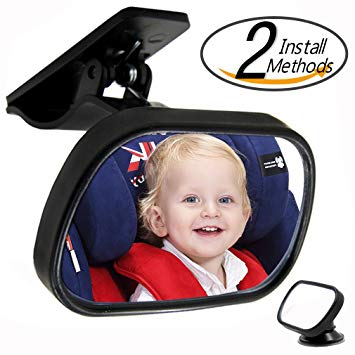 PBOX Baby Car Mirror,Safest rear view Back Seat Mirror for baby,car mirror rear facing,car interior mirrors (Small)