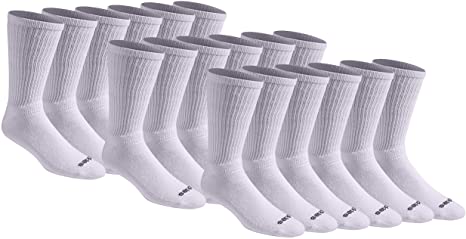 Dickies mens Multi-pack Cotton Blend Cushioned Work Crew Socks (18 & 36 Pairs)