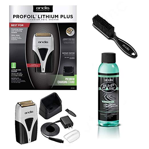 Andis 17200 Profoil Lithium Plus Shaver Brush, Sensitive Bump Care for ingrown hairs