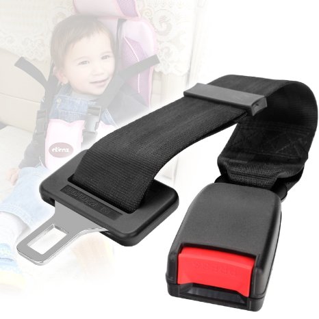 Seatbelt Extender Danibos Adjustable Safety Belt Extendable Black for Big Man Pregnant Women Men with Bulky Equipment Belts ONLY FITS for Type A 22 mm width metal tongue