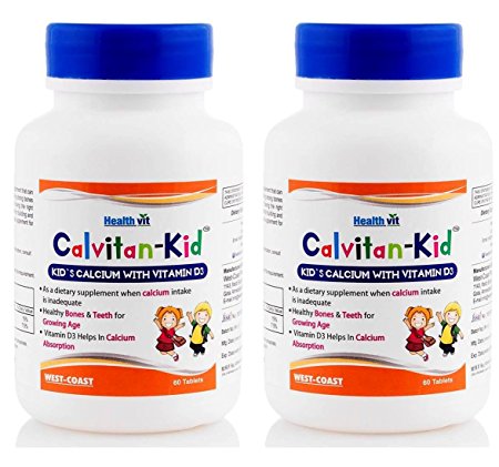 Healthvit Calvitan-Kid Kid’s Calcium with Vitamin d3 60 Tablets pack of 2