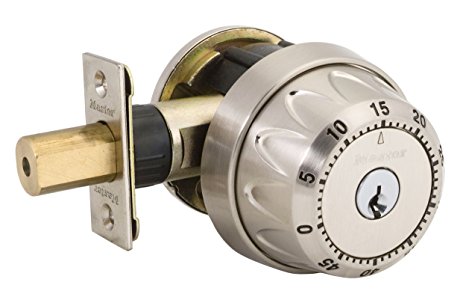 Master Lock DSRN1015 Nightwatch Combination Deadbolt with Bump Stop Cylinder, Satin Nickel