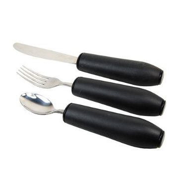 Weighted Dinner Utensil Set (1 Spoon, 1 Fork, 1 Knife)