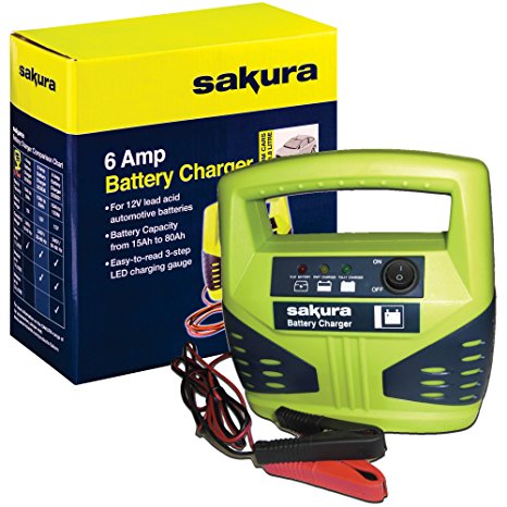 Sakura SS3630 Battery Charger, 6 Amp