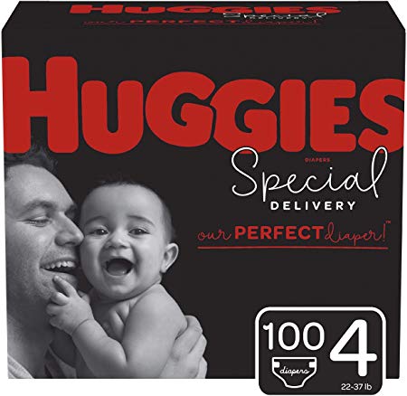 Huggies Special Delivery Hypoallergenic Diapers, Size 4 (22-37 lb.), 100 Ct, One Month Supply