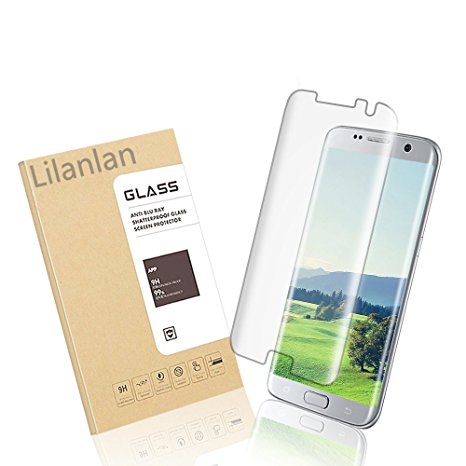 Samsung Galaxy S7 Edge Screen Protector, Lilanlan Glass Protector [Tempered Glass] 9H Hardness, Bubble Free [Case Friendly]