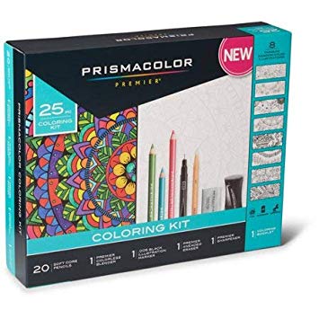 Prismacolor Premier Adult Coloring Book Kit, 25 Piece Set