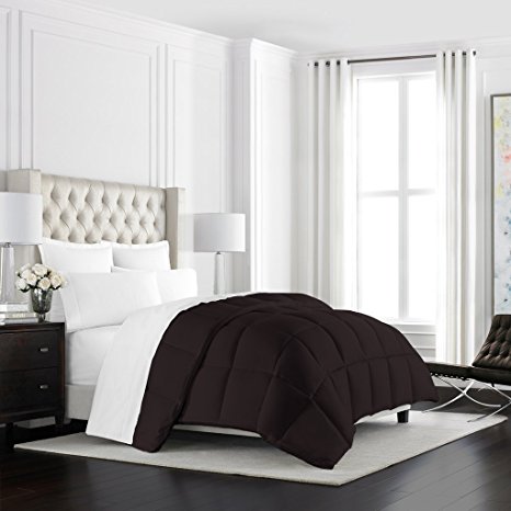 Beckham Hotel Collection 2400 Series Goose Down Alternative Comforter - Hotel Quality Luxury Hypoallergenic Duvet Insert- King/Cal King - Chocolate