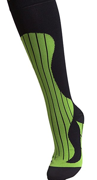 B Driven Sports Jiani Compression Socks, 20-30mmHg certified compression rating is great for both sports, work, Air Travel, and causual use. "tight fitting"