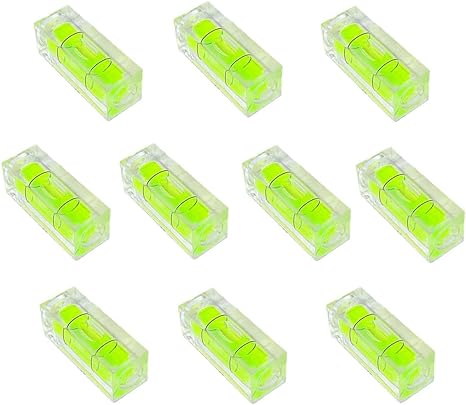 ZUJHPYMI 10Pcs Small Bubble Level 10x10x29mm Mini Square Bubble Spirit Levels Precision Measuring Layout Tools (10x10x29mm, Non-Magnetic)