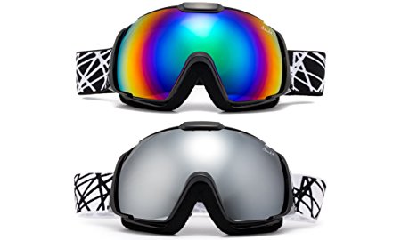 Cloud 9 - Snow Goggles "Wildcat" Adult Anti-Fog Wide Angle Frameless UV400 Snowboarding Ski