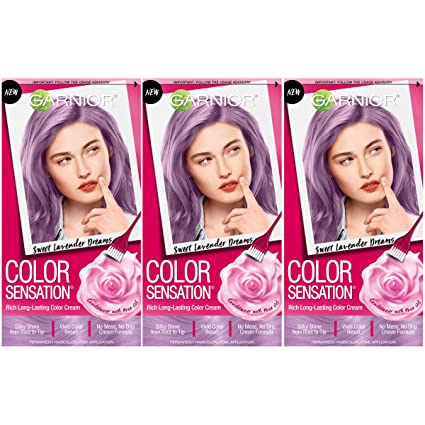 Garnier Hair Color Sensation Hair Cream, Sweet Lavender Dreams, (Pack of 3)