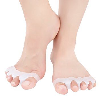Syncmarket Bunion Corrector,Gel Toe Separator, Pedicure Tools, Stretcher,Toe Spacers,Used for Sports Activities, Yoga Practice & Running for Men and Women Toe Straightener Achilles (1 pair)