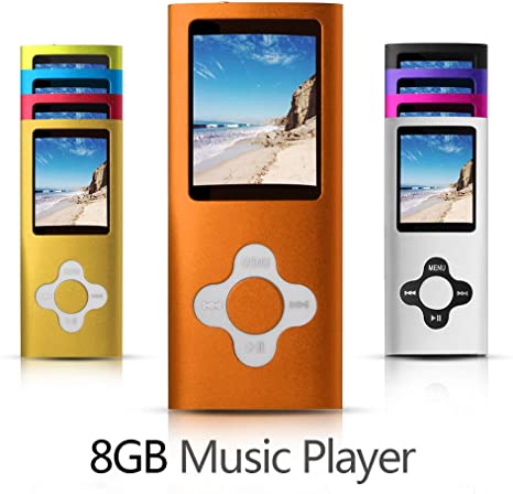 G.G.Martinsen 8GB Versatile MP3/MP4 Player with Photo Viewer, Mini USB Port Slim 1.78 LCD, Digital MP3 Player, MP4 Player, Video Player, Music Player, Media Player - Orange