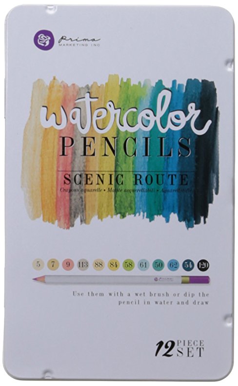 Prima Marketing Scenic Route Mixed Media Watercolor Pencils (12 Pack)