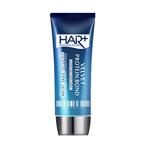 HAIR PLUS Velvet Protein Bond 2.37 fl.oz. (70ml) - Hair Moisturizing & Nourishing Ampoule after Shampoo, No Wash-off 1 Minute Daily Protein Supply Hair Care Serum