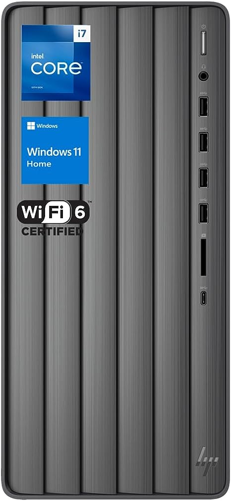 HP Newest 13th Generation Envy i7 Tower Desktop, Intel Core i7-13700, 32GB RAM, 1TB SSD, Wi-Fi 6, HDMI, Wi-Fi & Bluetooth, Wired Keyboard & Mouse, Windows 11 Home, Black