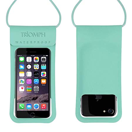 Triomph Universal Waterproof Phone Pouch, IPX8 Waterproof Case, Dry Bag for iPhone X/8/8 Plus/7/7 Plus/6S/6/6S Plus/SE/5S/5C, Galaxy S9/S9Plus/S8Plus /S8/S7/S6, Google Pixel/LG/HTC up to 6.3" ( 1 PACK)