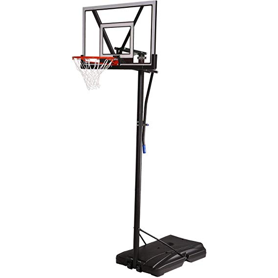 Lifetime 90585 Portable Basketball System, 48 Inch Polycarbonate Shatterproof Backboard - Gray