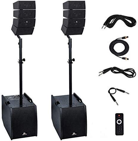 PRORECK Club AEF 12-Inch 4000 Watt DJ/Powered PA Speaker System Combo Set