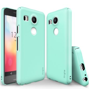 Nexus 5X Case Ringke Slim Ultra Thin Cover w Screen Protector Snug-Fit Essential Side to Side Edge Coverage Superior Coating PC Hard Skin for Google Nexus 5X - Mint