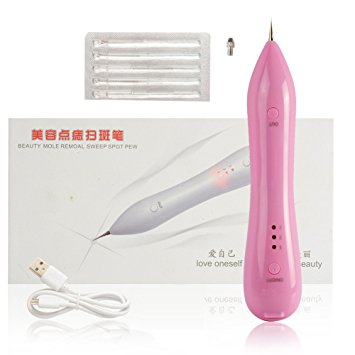 Aostyle Professional Skin Spot Removal tool - Portable Freckle Removal Device - Mole Removal Machine,(Pink)