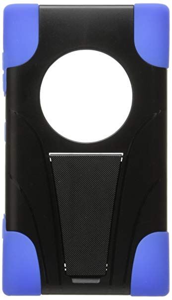 Eagle Cell Hybrid Double Layer Heavy Duty Armor Y Case with Built-In Kickstand for Nokia Elvis/1020 - Retail Packaging - Blue/Black