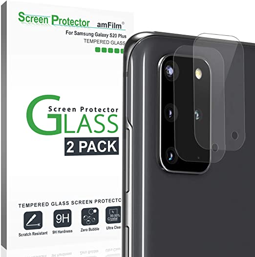 amFilm Glass Screen Protector for Samsung Galaxy S20 Plus Back Camera Protector (2 Pack)