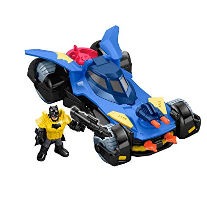 Imaginext DHT64 Batmobile, Batman Car with Dart Launcher, Shields and Rotating Cannons with Batman Figure, Suitable From 3 Year Old