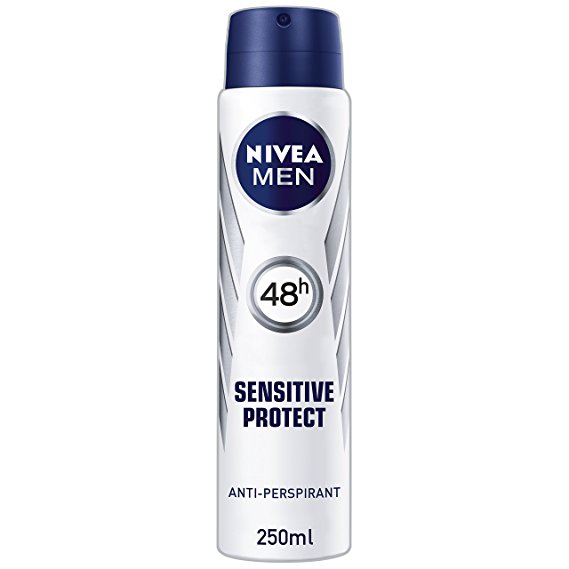 Nivea Men 6 x 250 ml Anti-Perspirant Spray, Sensitive Protect, 48 Hours Deodorant