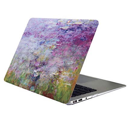 Macbook Pro Retina 13 Inch Case, YMIX Hard Plastic Mac Pro Case Cover Matte Rubberized Protective Case for Model A1425,A1502 Apple Macbook Pro 13 Retina 2012-2015 Ver.(Purple Flower Sea)