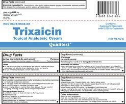Trixaicin Topical Analgesic Cream 0.025% 3x60gm Tubes *Compare to Zostrix and Save*