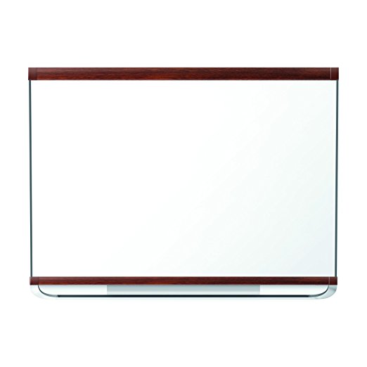 Quartet Prestige 2 Total Erase Magnetic Whiteboard, 3 x 2 Feet, Mahogany Finish Frame (TEM543M)