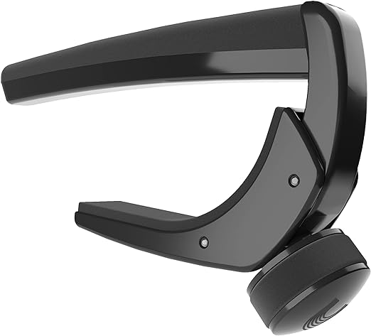 D’Addario PW-CP-19 Guitar Capo – Pro Plus - Ideal for 12 String Guitars – FlexFit Technology - Adjusts to Any Fretboard - Optimal Pressure for In Tune Performance - Black