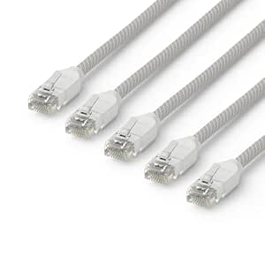 Amazon eero CAT6a Ethernet cable | Supports 10 gigabit  speeds | 5 foot | 5-pack | Arctic White