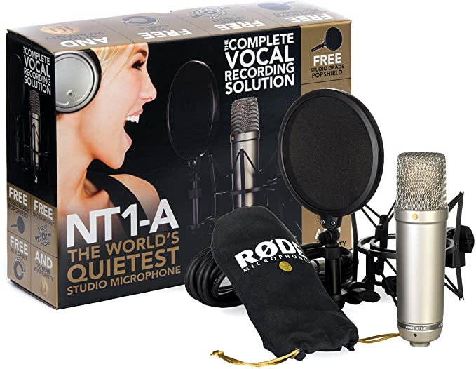 Rode NT1-A-MP Stereo Studio Vocal Cardioid Condenser Microphones, Matched Pair