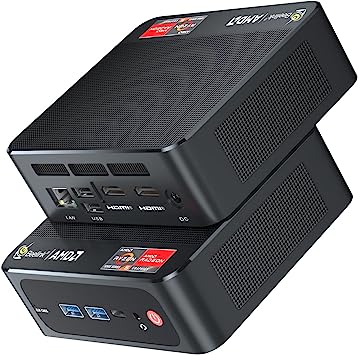 Beelink SER5 Mini PC, AMD Ryzen 5 5560U(6C/12T up to 4GHz),16G RAM DDR4/500GB NVME SSD 6 core 1600MHz Graphics Mini Desktop Computer, 4K@60Hz Dual Display, WiFi 6,BT5.2, 1000MB LAN for Home/Office