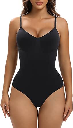 YIANNA Body Gainant Femme Ventre Plat Gaine Amincissante Sculptant String Shapewear Bodysuit Invisible Minceur