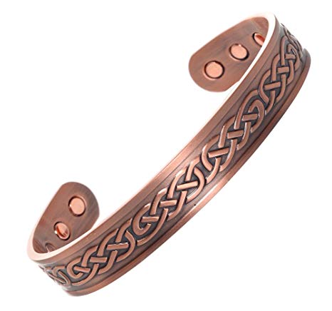 Copper Magnetic Bracelet - Best Natural Pain Relief Therapy by Mind n Body (Large)