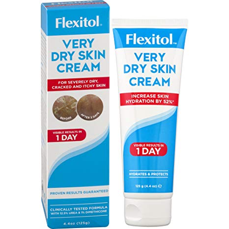 Flexitol Very Dry Skin Cream, 4.4 Ounce Tube, Rich Moisturizing Body Cream with Urea