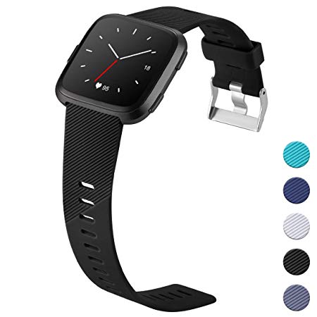 Maledan for Fitbit Versa Bands, Replacement Accessories Wristbands Strap Sport Watch Band for Fitbit Versa Smartwatch Women Men, Small Large