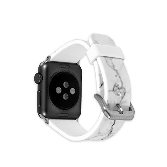 Apple Watch Band 38MM, End Scene Marble Design For Apple Watch Series 3 - Series 2 Series 1 - Retail Packaging (White)
