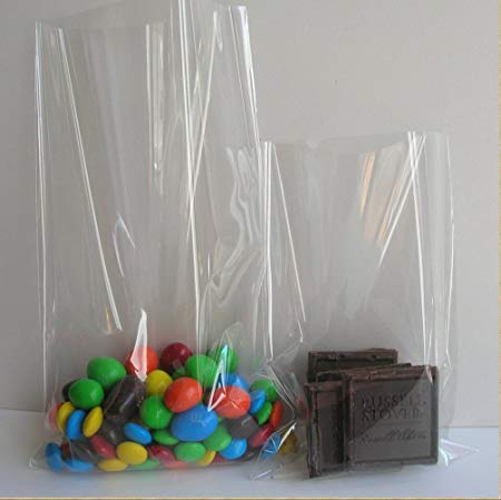 100 Count Super Clear Flat Cello Cellophane Treat Bags Gift Party Wedding Favor Bags 6x8 inch (2mil)